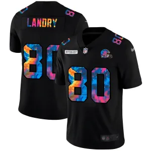 all time unstoppable limited edition luxury Cleveland Browns #80 Jarvis Landry Men's Multi-Color Black 2020 NFL Crucial Catch Vapor Untouchable Limited Jersey