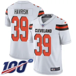 authentic classic unbeatable unstoppable Browns #39 Lucas Havrisik White Men's Stitched NFL 100th Season Vapor Untouchable Limited Jersey