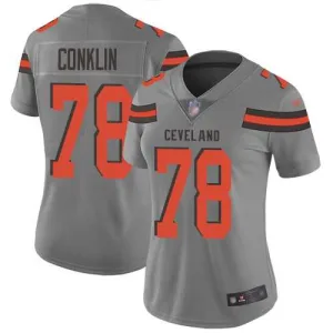 authentic dynamic sporty unique Browns #78 Jack Conklin Gray Women's Stitched NFL Limited Inverted Legend Jersey