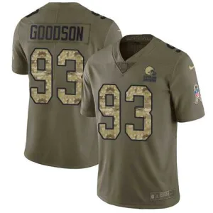 collectible trendy legendary fashionable Browns #93 B.J. Goodson Olive/Camo Youth Stitched NFL Limited 2017 Salute To Service Jersey
