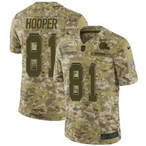 customized incredible quality next level Browns #81 Austin Hooper Camo Men's Stitched NFL Limited 2018 Salute To Service Jersey