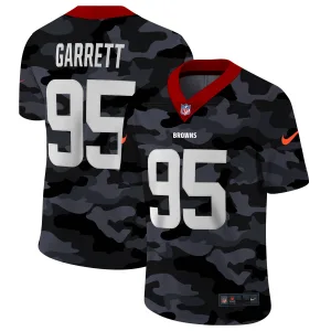 customized must have incredible innovative Cleveland Browns #95 Myles Garrett Men's 2020 Black CAMO Vapor Untouchable Limited Stitched NFL Jersey