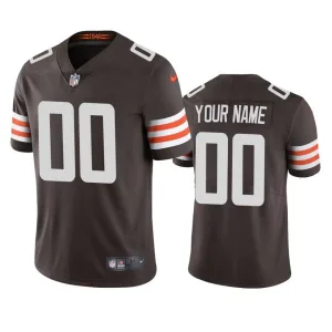 customized stylish classic modern Cleveland Browns Custom Men's Nike Brown 2020 Vapor Limited Jersey