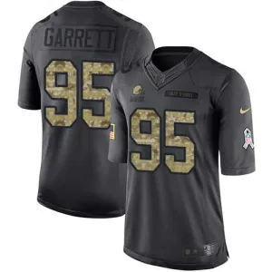 durable unique inspired perfect fit Browns #95 Myles Garrett Black Youth Stitched NFL Limited 2016 Salute to Service Jersey