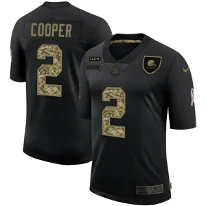 dynamic fit sleek iconic elite Cleveland Browns #2 Amari Cooper Men's 2020 Salute To Service Camo Limited NFL Jersey Black