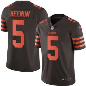 elite exceptional inspired sporty Browns #5 Case Keenum Brown Youth Stitched NFL Limited Rush Jersey