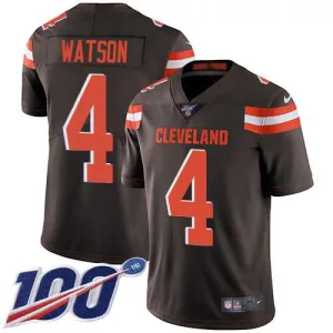 elite exclusive unbeatable game ready Browns #4 Deshaun Watson Brown Team Color Youth Stitched NFL 100th Season Vapor Limited Jersey