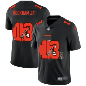 exceptional unique outstanding dynamic Cleveland Browns #13 Odell Beckham Jr. Men's Team Logo Dual Overlap Limited NFL Jersey Black