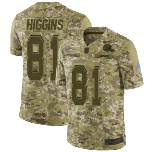 exclusive sleek classic championship Browns #81 Rashard Higgins Camo Men's Stitched NFL Limited 2018 Salute To Service Jersey