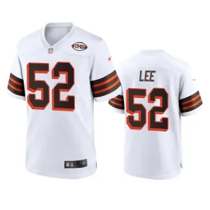 fashionable premium superior trendy Men's Browns #52 Elijah Lee 1946 Collection Alternate Game Limited NFL Jersey - White