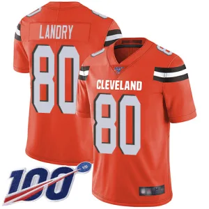 inspired lightweight vibrant legendary Browns #80 Jarvis Landry Orange Alternate Men's Stitched NFL 100th Season Vapor Limited Jersey
