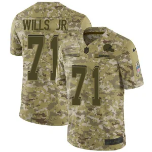 legendary popular unstoppable dynamic Browns #71 Jedrick Wills JR Camo Men's Stitched NFL Limited 2018 Salute To Service Jersey