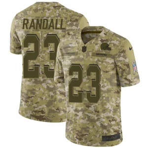 luxury sleek superior sporty Browns #23 Damarious Randall Camo Men's Stitched NFL Limited 2018 Salute To Service Jersey