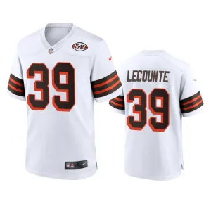 luxury unique comfortable perfect fit Men's Browns #39 Richard Lecounte 1946 Collection Alternate Game Limited NFL Jersey - White