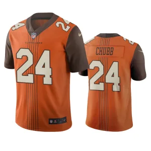 next level all time elite bold Cleveland Browns #24 Nick Chubb Brown Vapor Limited City Edition NFL Jersey