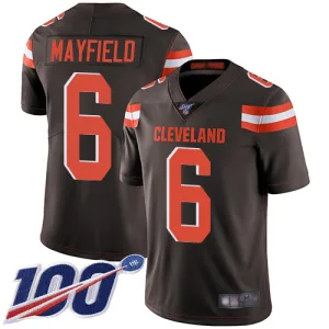 original crafted sporty essential Browns #6 Baker Mayfield Brown Team Color Men's Stitched NFL 100th Season Vapor Limited Jersey