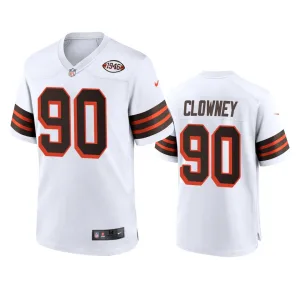 perfect fit heritage sporty premium Men's Browns #90 Jadeveon Clowney 1946 Collection Alternate Game Limited NFL Jersey - White