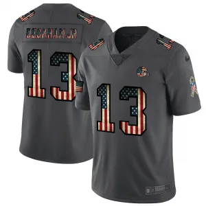 perfect fit outstanding superior bold Cleveland Browns #13 Odell Beckham Jr. 2018 Salute to Service Retro USA Flag Limited NFL Jersey