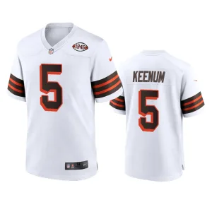 sporty historic versatile authentic Men's Browns #5 Case Keenum 1946 Collection Alternate Game Limited NFL Jersey - White