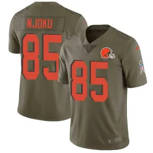sporty next level all time collectible Browns #85 David Njoku Olive Youth Stitched NFL Limited 2017 Salute to Service Jersey