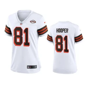stylish all time outstanding crafted Women Browns #81 Austin Hooper 1946 Collection Alternate Game Limited NFL Jersey - White