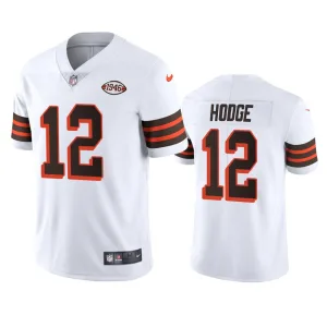 trendy high performance luxury innovative Cleveland Browns #12 Khadarel Hodge 1946 Collection Alternate Vapor Limited NFL Jersey - White