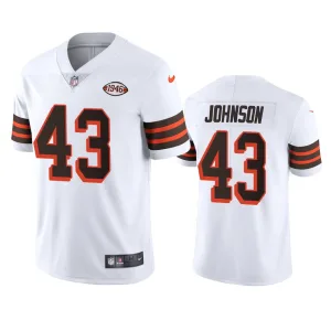 trendy rare elite luxury Cleveland Browns #43 John Johnson 1946 Collection Alternate Vapor Limited NFL Jersey - White