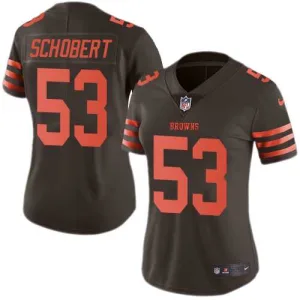 unstoppable crafted dynamic legendary Browns #53 Joe Schobert Brown Women's Stitched NFL Limited Rush Jersey