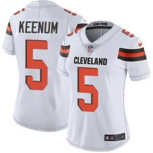 vibrant rare dynamic fit sporty Browns #5 Case Keenum White Women's Stitched NFL Vapor Untouchable Limited Jersey